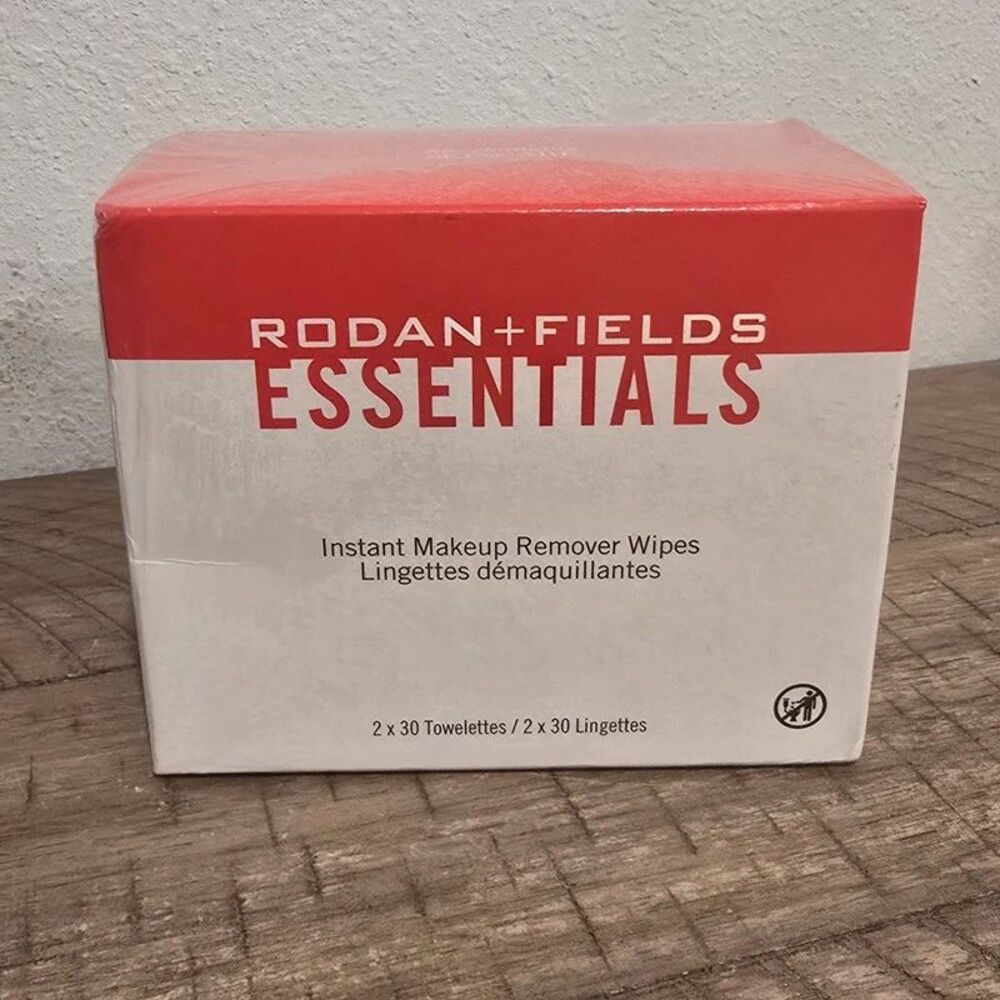 Rodan + Fields Essentials Instant Makeup Remover Wipes 2 x 30 60 Count Sealed
